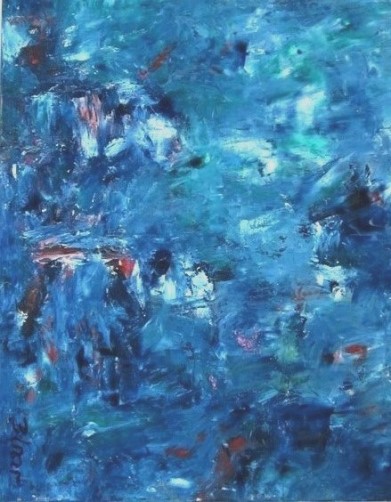 PHANTASIE IN BLAU100 x 80 / lfarben