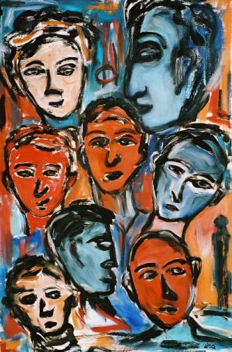 FACES120 x 80 / lfarben